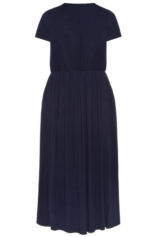 YOURS LONDON Navy Blue Pocket Maxi Dress | Yours Clothing 5
