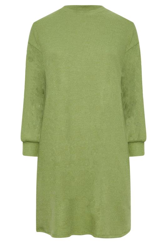 YOURS Plus Size Green Soft Touch Jumper Dress | Yours Clothing 5