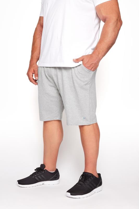 BadRhino Grey Marl Essential Jogger Shorts | BadRhino 1