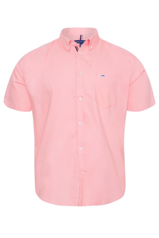 BadRhino Big & Tall Pink Essential Short Sleeve Oxford Shirt_X.jpg