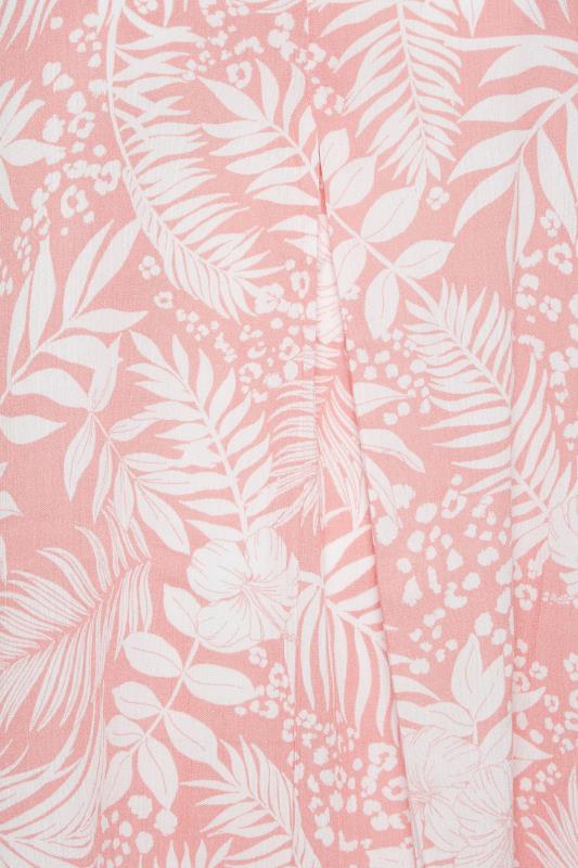 YOURS Plus Size Pink Tropical Print Pleat Front Vest Top | Yours Clothing 4