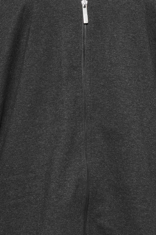 Plus Size Charcoal Grey Asymmetric Hem Zip Front Cardigan | Yours Clothing  6
