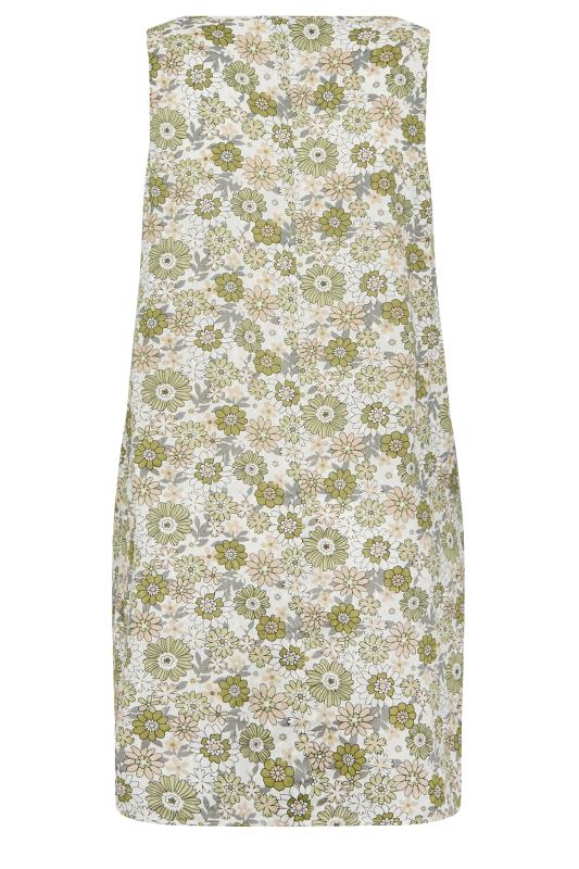 YOURS Curve Plus Size Green Floral Print Pocket Dress | Yours Clothing  7