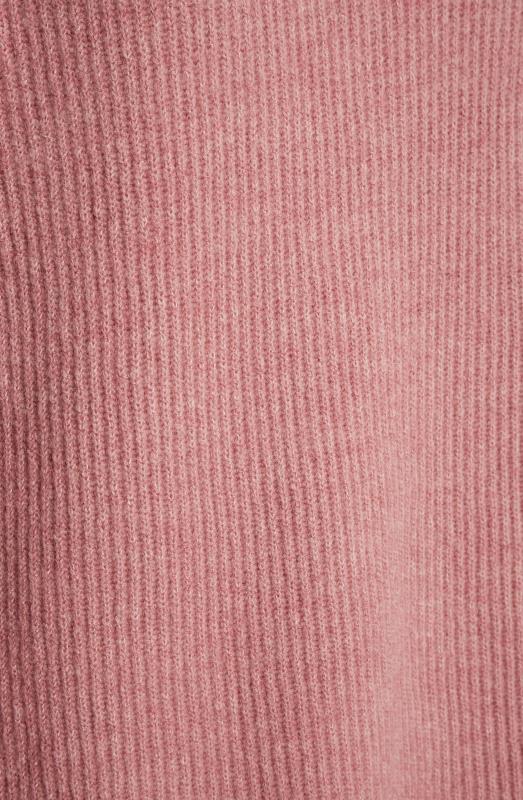 Pink Roll Neck Knitted Jumper_S.jpg