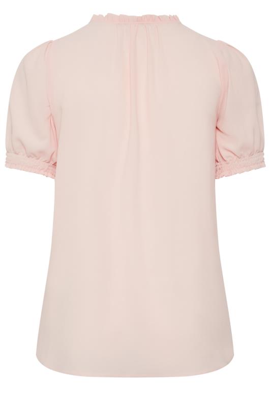 YOURS Plus Size Pink Tie Neck Blouse | Yours Clothing 7