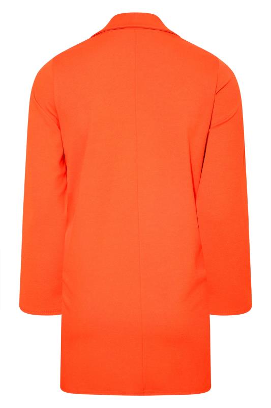 LIMITED COLLECTION Plus Size Bright Orange Scuba Blazer | Yours Clothing 7
