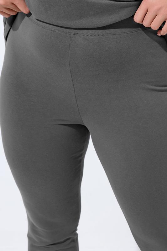 YOURS ACTIVE Plus Size Grey Flared Leggings | Yours Clothing 4