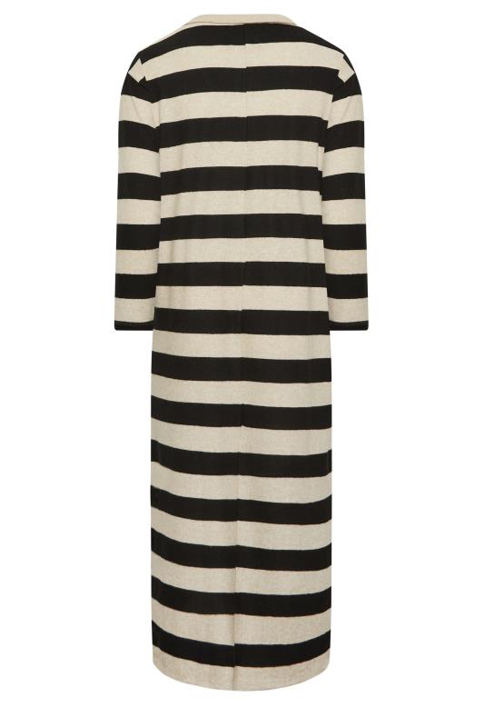 YOURS LUXURY Plus Size Cream & Black Stripe Soft Touch Jumper Dress | Yours Clothing 8