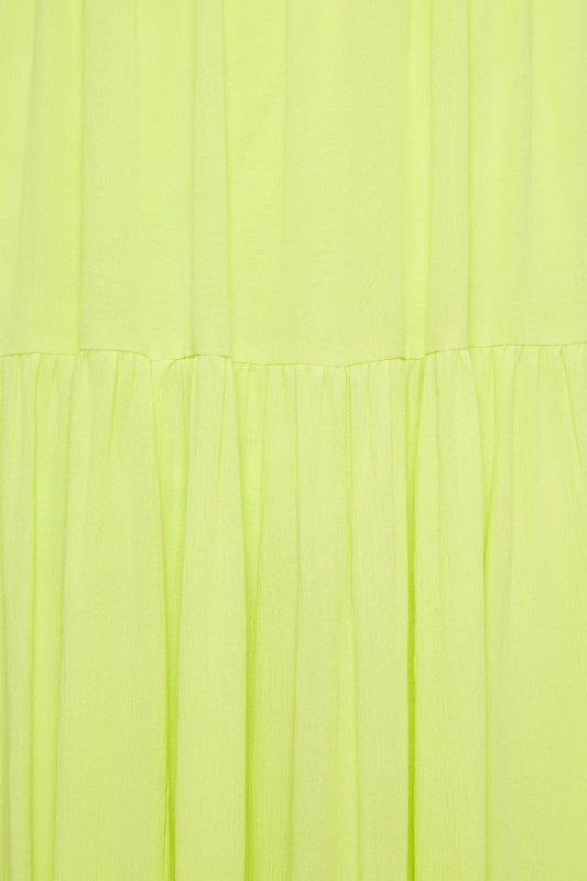 YOURS Plus Size Lime Green Shirred Strappy Sundress | Yours Clothing  6