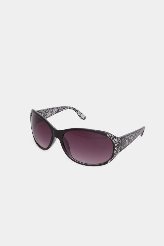 Black Filigree Sunglasses | Yours Clothing 2