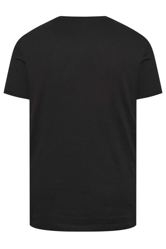 JACK & JONES Big & Tall Black Printed Crew Neck T-Shirt | BadRhino 4