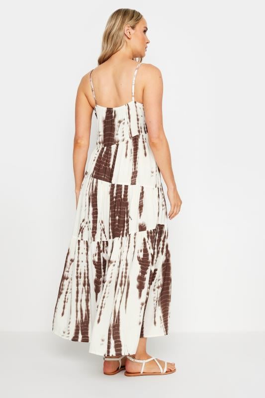 LTS Tall Women's Brown Tie Dye Strappy Midaxi Dress | Long Tall Sally 3