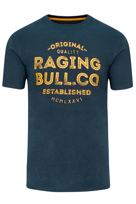 RAGING BULL Big & Tall Navy Blue Printed T-Shirt 2