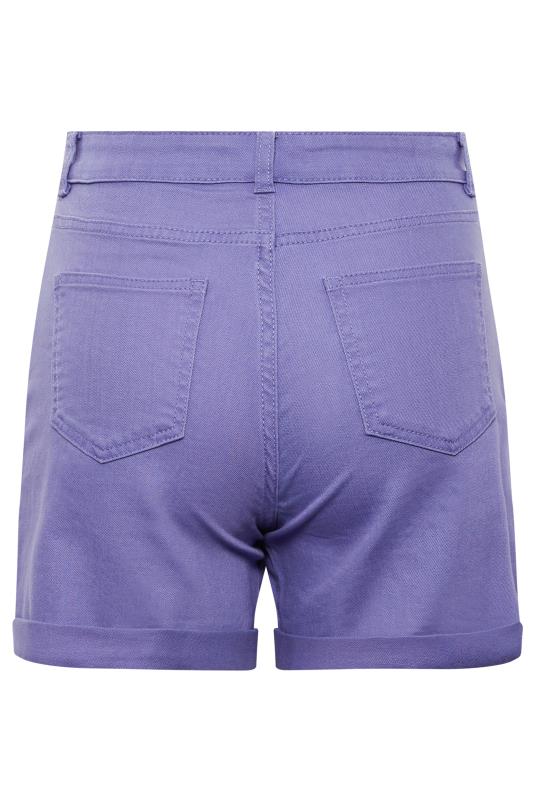 LTS Tall Women's Purple Mom Denim Shorts | Long Tall Sally 5