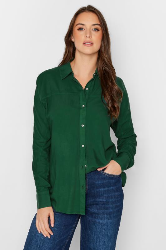 LTS Tall Women's Forest Green Long Sleeve Shirt | Long Tall Sally 1
