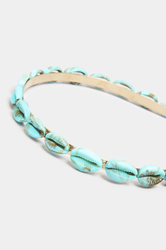 Blue Shell Chain Headband | Yours Clothing  4