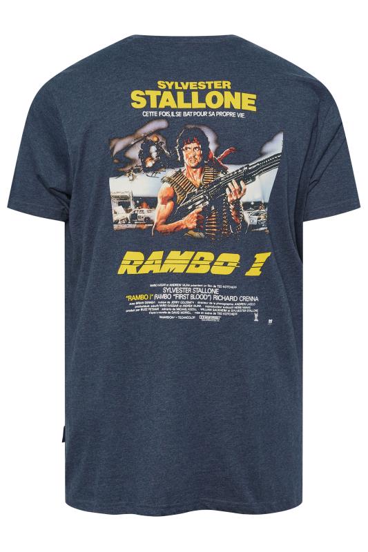 BadRhino Big & Tall Navy Blue Rambo Graphic T-Shirt | BadRhino 5