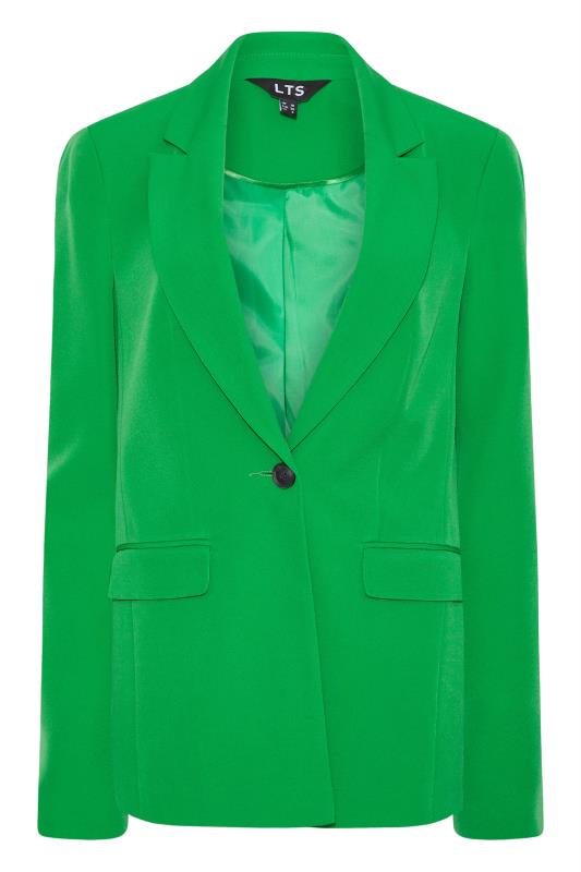 LTS Tall Bright Green Scuba Crepe Blazer_F.jpg