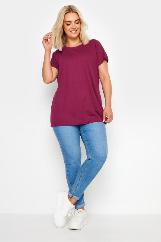 YOURS Plus Size Purple Core T-Shirt | Yours Clothing 2