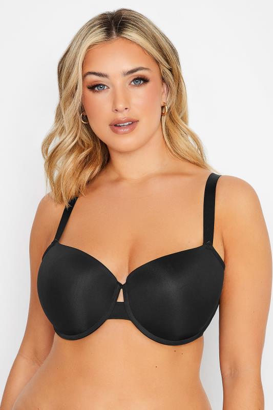 YOURS Curve Plus Size Black Padded T-Shirt Bra | Yours Clothing  2