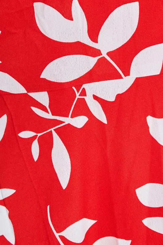 LTS Tall Red Floral Print Wrap Dress 5
