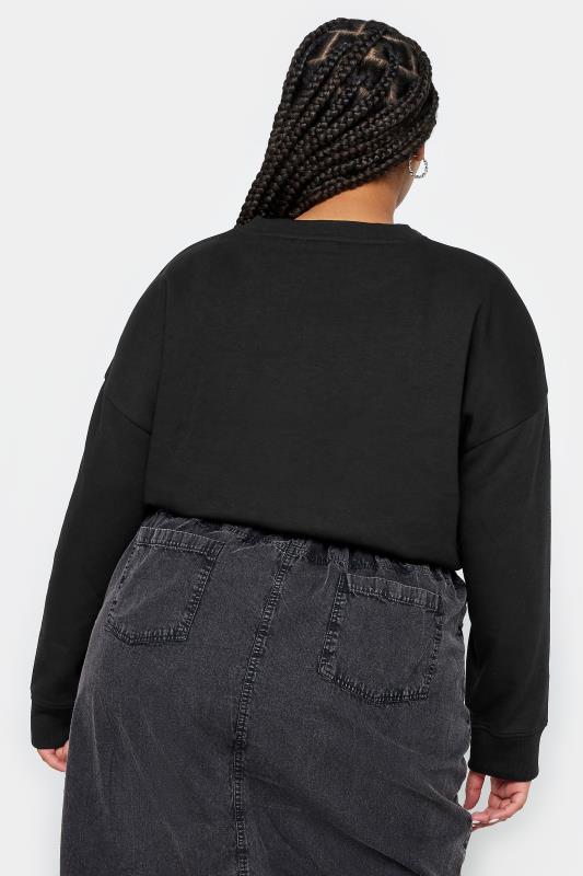 LIMITED COLLECTION Plus Size Black Cropped Sweatshirt | Yours Clothing 4