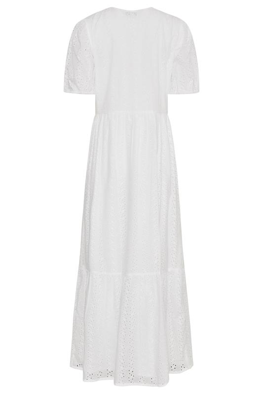 LTS Tall White Broderie Anglaise Tiered Dress 7