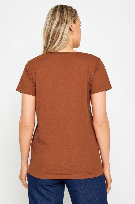 LTS Tall Womens Rust Orange V-Neck T-Shirt | Long Tall Sally 3