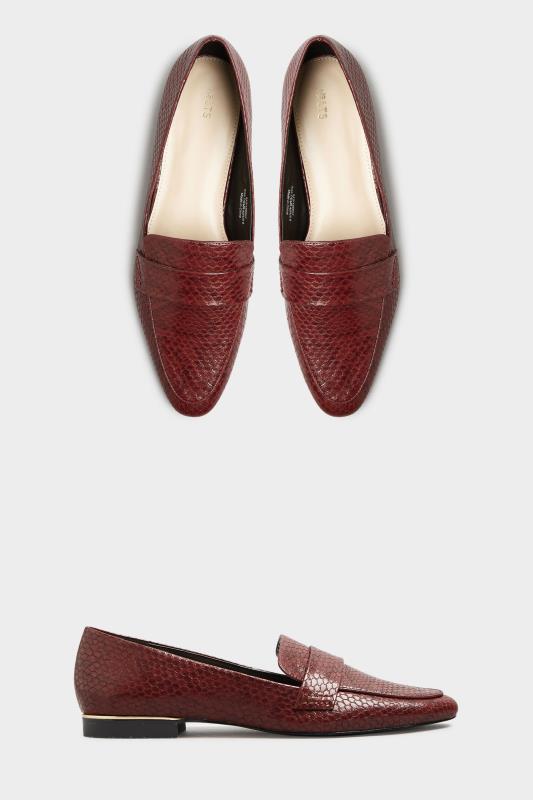 LTS Burgundy Red Metal Trim Loafers In Standard Fit | Long Tall Sally 2