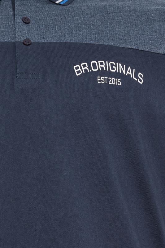 BadRhino Navy Blue 'Originals' Cut & Sew Polo Shirt | BadRhino 4