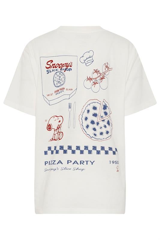 PixieGirl Petite Women's Ivory White Snoopy Graphic Cotton T-Shirt | PixieGirl 2