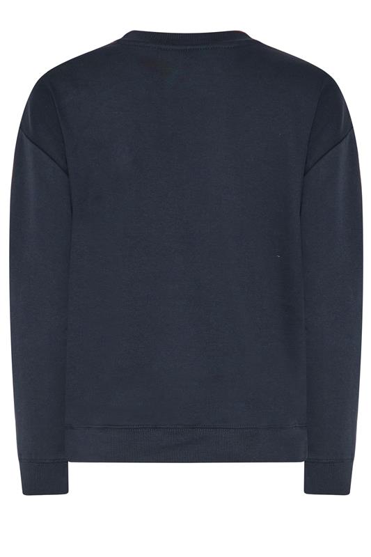PixieGirl Petite Women’s Navy Blue Embroidered Sweatshirt | PixieGirl  2