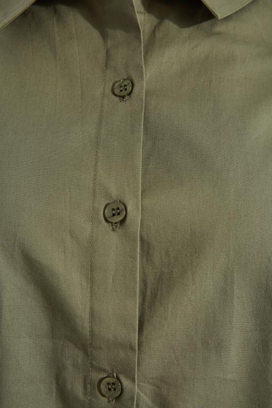 LTS Tall Women's Khaki Green Cotton Shirt | Long Tall Sally 5