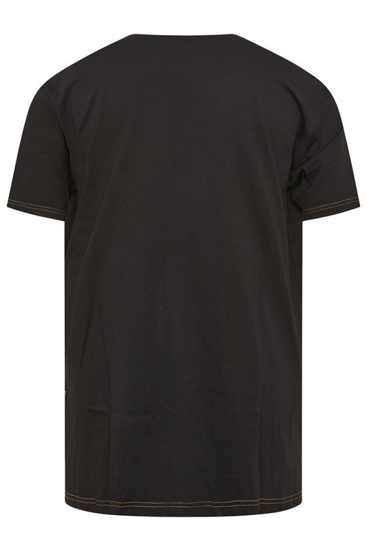 KAM Big & Tall Black California Print T-Shirt | BadRhino 4