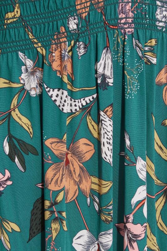 LTS Tall Teal Green Floral Print Maxi Dress 5