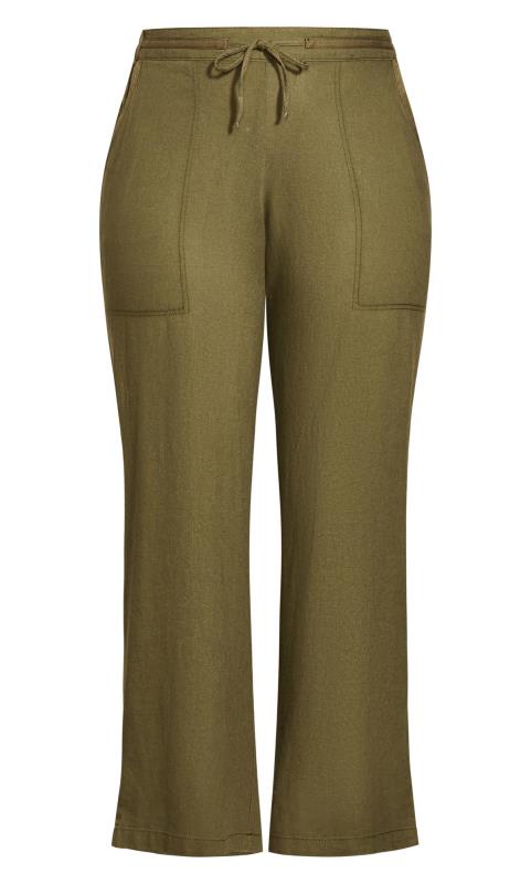 Linen Blend Sage Trouser 5