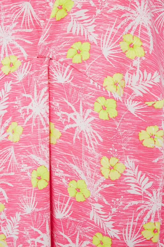 YOURS Plus Size Pink Tropical Print Vest Top | Yours Clothing 5