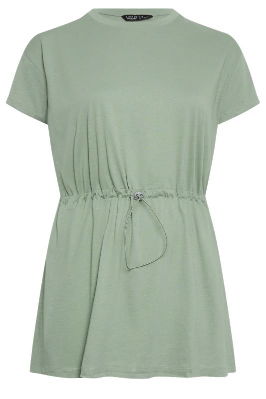 LIMITED COLLECTION Plus Size Green Toggle Tunic Top | Yours Clothing 6