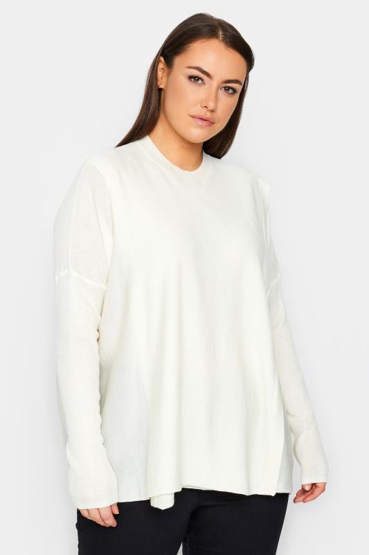  Grande Taille Evans White Double Take Jumper