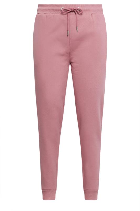 YOURS Plus Size Pink Cuffed Stretch Joggers | Yours Clothing 6