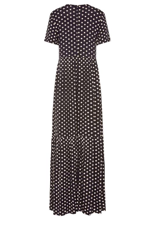 LTS Black Spot Tiered Maxi Dress | Long Tall Sally