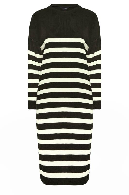 Plus Size YOURS Curve Black Stripe Jumper Dress | Yours Clothing  6