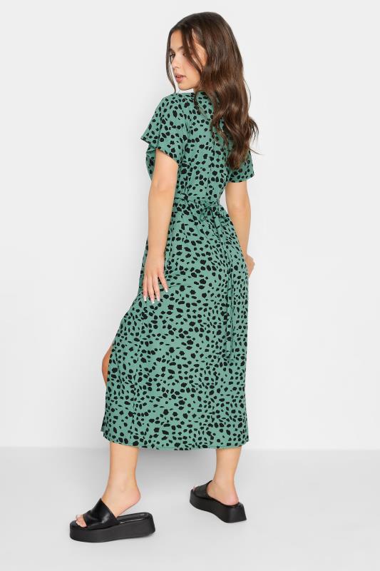 PixieGirl Green Leopard Print Tea Dress | PixieGirl  3