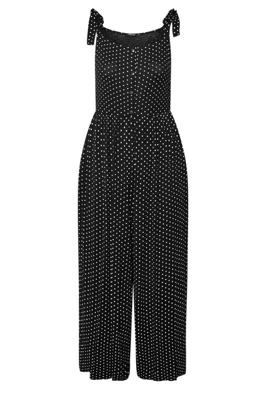 LIMITED COLLECTION Curve Black Polka Dot Culotte Dungerees 6
