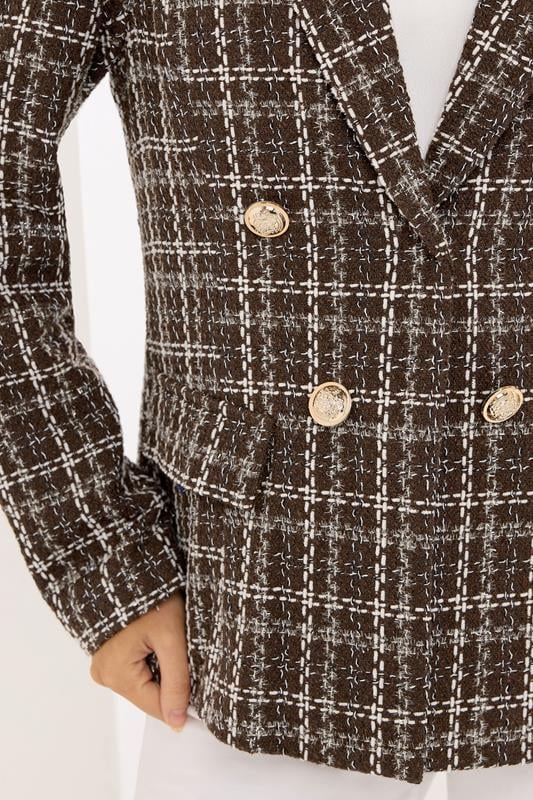 STAR Chocolate Brown Checked Blazer | StarByJM 4