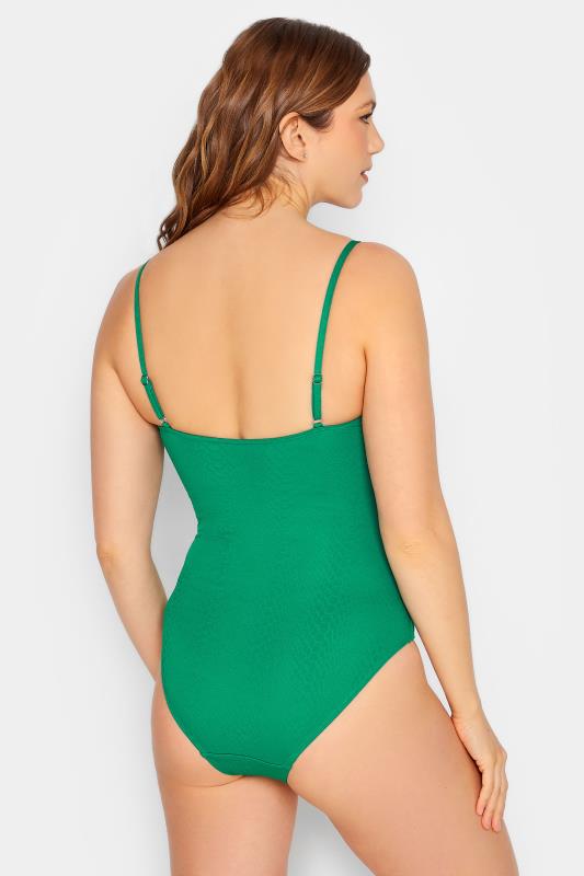 LTS Tall Dark Green Textured Swimsuit | Long Tall Sally  3