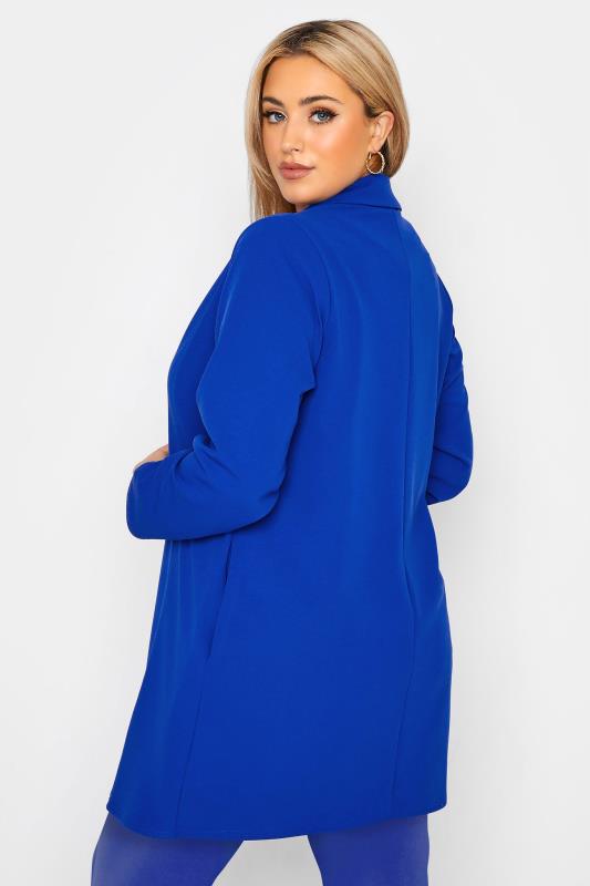LIMITED COLLECTION Plus Size Cobalt Blue Longline Blazer | Yours Clothing 3