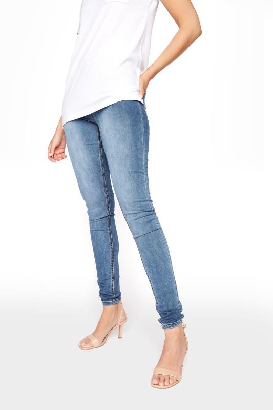 LTS MADE FOR GOOD Tall Washed Blue Denim Jeggings 2