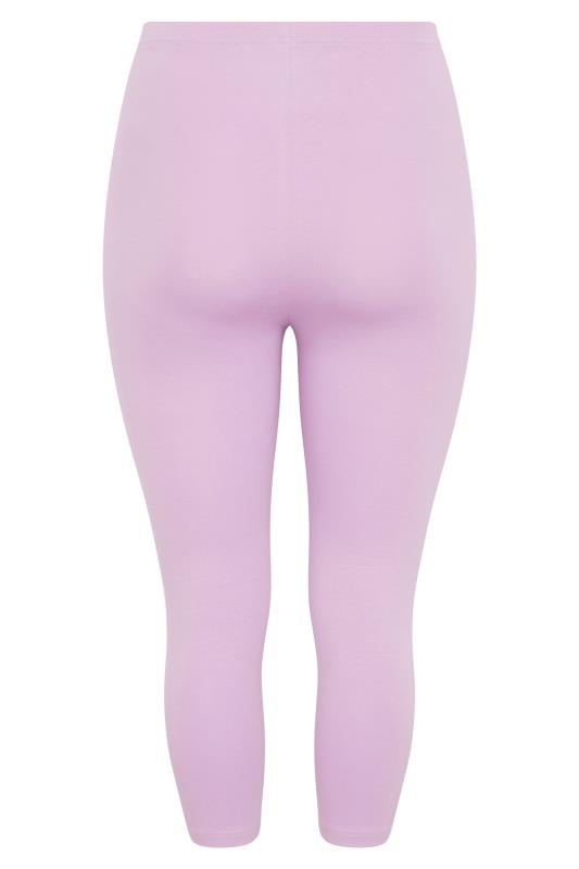 YOURS FOR GOOD Curve Lilac Purple Cropped Leggings_BK.jpg