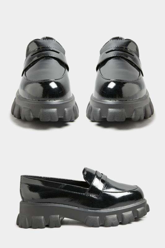LIMITED COLLECTION Black Chunky Patent Loafer in Wide Fit_A.jpg